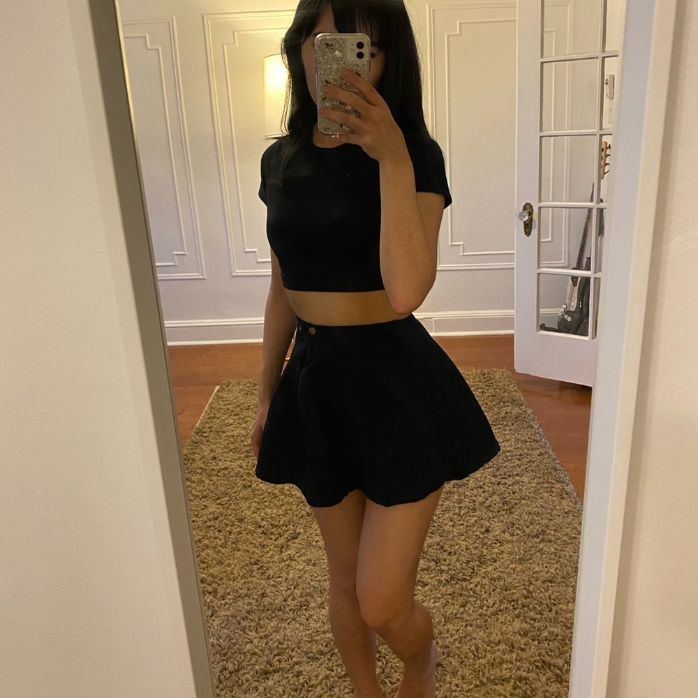 American Apparel denim black skirt